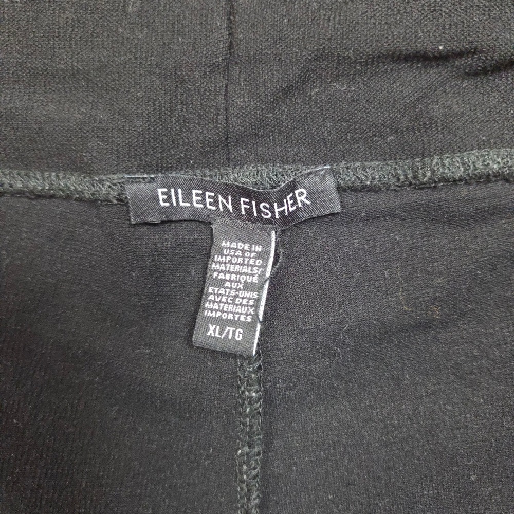 Eileen Fisher Crepe Slim Pant Womens XL Black High Rise System Washable Stretch - Picture 7 of 8